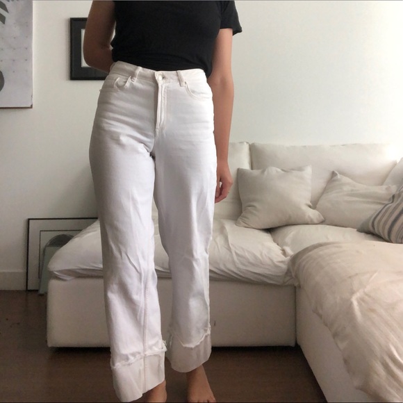 White Wide Leg Denim - Picture 2 of 4